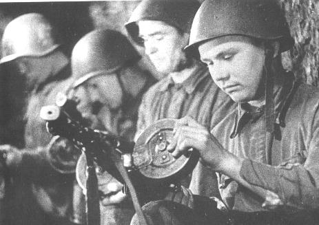 inserting drum (Russian movie scene ?)